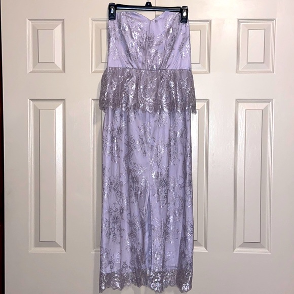 Topshop Peplum Metallic Lace Midi Dress Topshop Peplum Metallic Lace Midi Dress